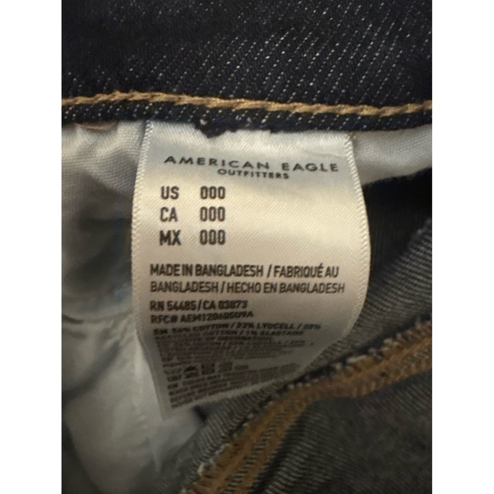 American Eagle Dark Indigo Stretch Denim Shorts - Picture 8 of 8